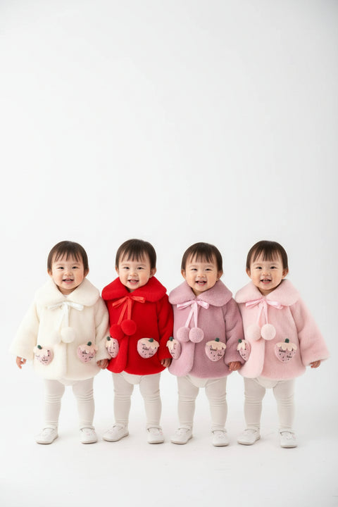 Sweet Cupcake Fur Coat for Baby Girls