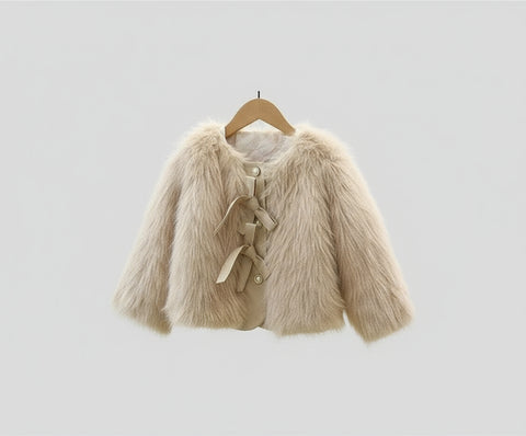 Stylish Faux Fur Winter Jacket for Girls