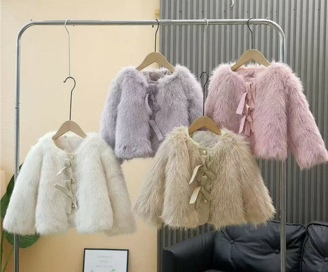 Stylish Faux Fur Winter Jacket for Girls