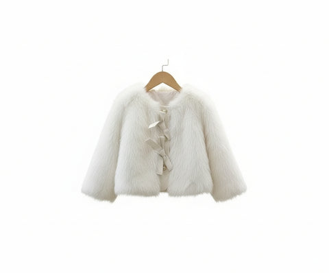 Stylish Faux Fur Winter Jacket for Girls