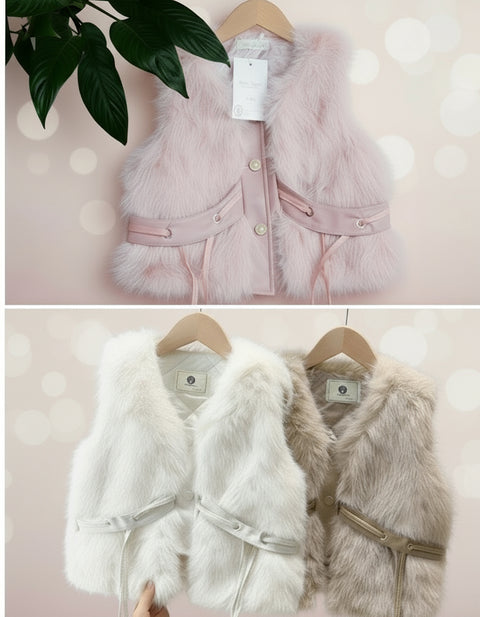 “Soft Faux Fur Winter Jackets for Girls