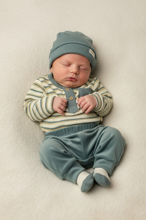 Baby ’ Soft Cotton & Velvet Set