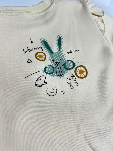 HONE BABY Ruffled Bunny and Carrot Sweatshirt & Pants Set