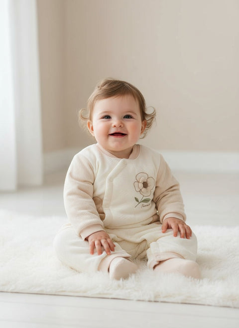 Blossom Baby Romper – Soft Floral Cozy Wear