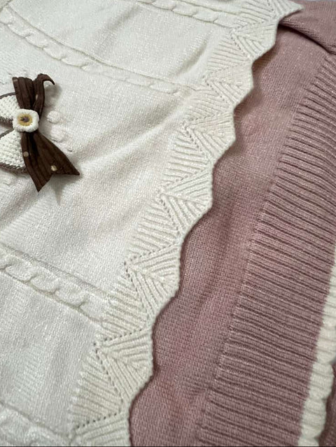 Charming Pink Knit Outfit for Little Princess