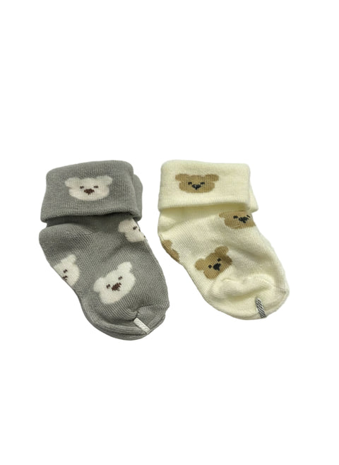 pack of 2 Cute Teddy Baby Socks