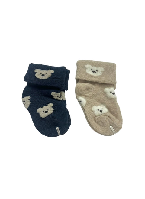 pack of 2 Cute Teddy Baby Socks