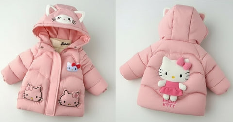 Warm Kitty Ears Hooded Jacket for Girls