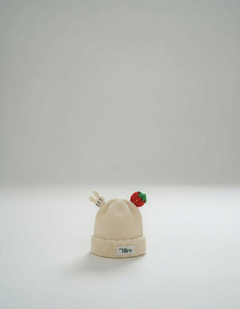 Cute Strawberry & Bunny Baby Knitted Caps