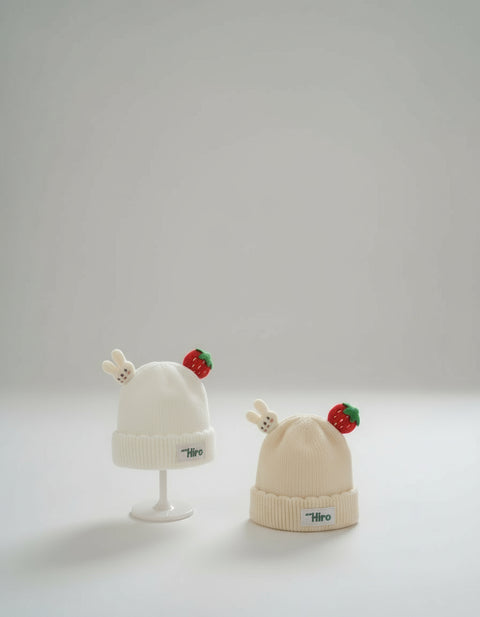 Cute Strawberry & Bunny Baby Knitted Caps