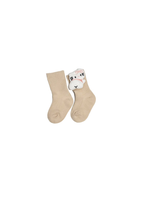 Baby Socks with Animal Face Design