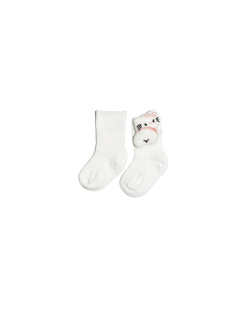 Baby Socks with Animal Face Design