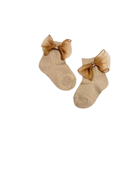 Baby Socks with Big Bow Design