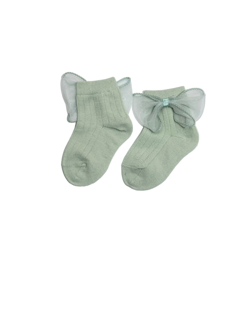 Baby Socks with Big Bow Design