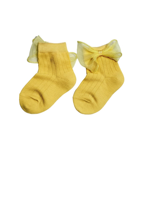 Baby Socks with Big Bow Design