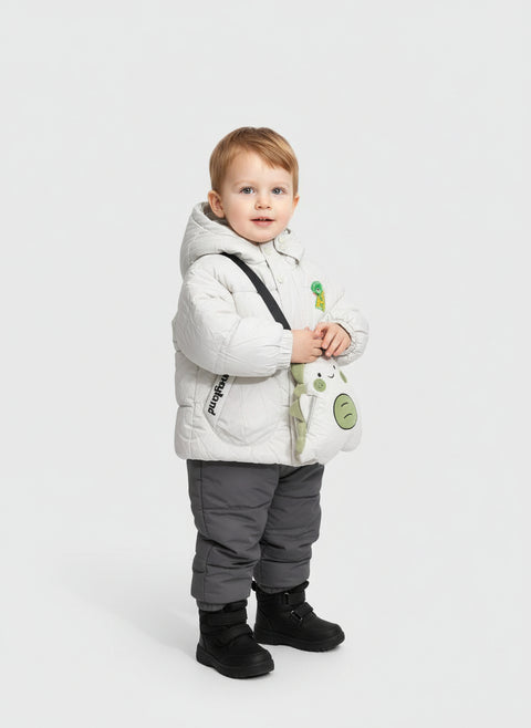 Dino Cute Hooded Winter Jacket