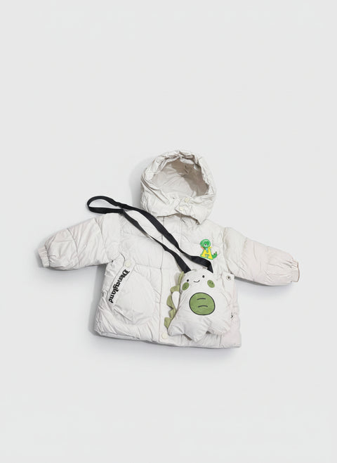 Dino Cute Hooded Winter Jacket