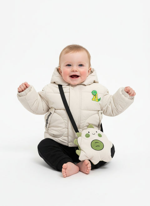Dino Cute Hooded Winter Jacket