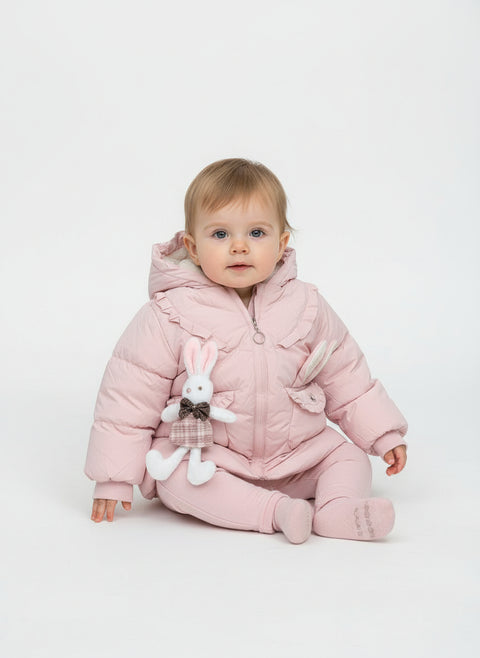 Cute Bunny Hooded Winter Jacket