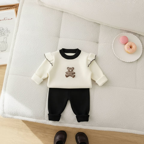 Cute Teddy Knit Baby Outfit