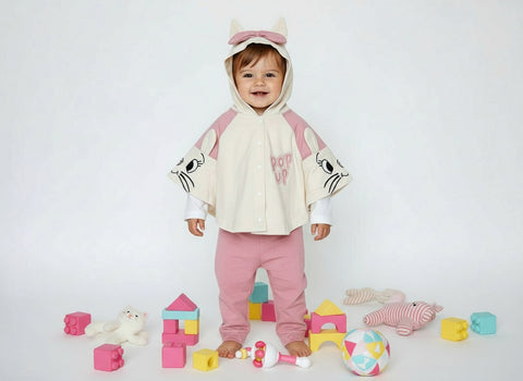 Baby Girl Dress – 2-Piece Set with Hoodie & Ears
