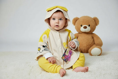 Baby Girl Dress – 2-Piece Set with Hoodie & Ears