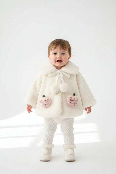 Sweet Cupcake Fur Coat for Baby Girls