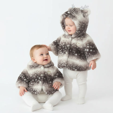 Cozy Reindeer Fur Hoodie for Babies